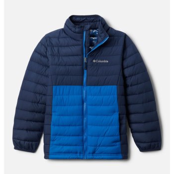 Columbia Jas Jongens, Powder Lite Donkerblauw LichtIndigo, 12COULSAE